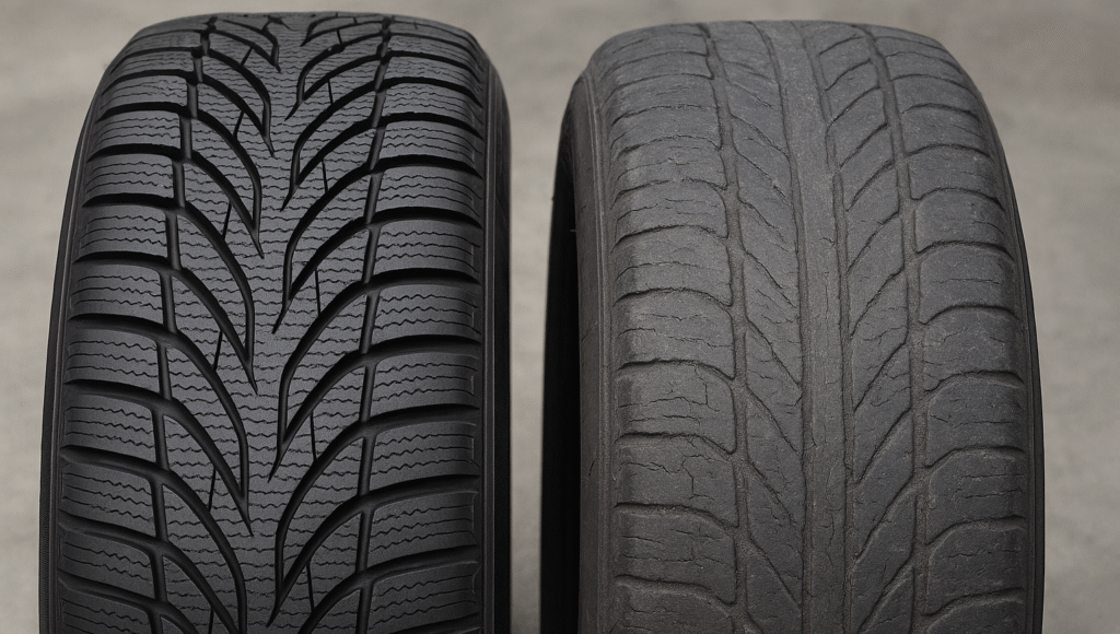 Slidte vinterdæk